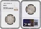 2 francs France 2 francs 1887 A, NGC MS62, Third Republic (1870 - 1941) silver coin -