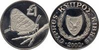 1 pound Cyprus 1 pound 2002, PROOF, Butterfly -