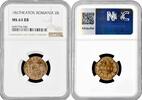 2 bani Romania 2 bani 1867 HEATON, NGC MS64 RB, Domnitor Carol I (1866 - 1881) -