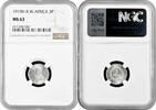 3 pence British West Africa 3 pence 1919 H, NGC MS63, British colony (1907 - 1966) -
