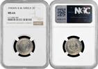 3 pence British West Africa 3 pence 1943 KN, NGC MS64, British colony Top Pop 1/0 -