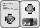 Equatorial Guinea 25 bipkwele 1980, NGC MS65, President Teodoro Obiang Nguema -