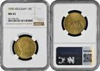 10 centesimos Uruguay 10 centesimos 1930, NGC MS65, 100th Anniv. - Constitution of Uruguay -