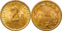 2 francs France 2 francs 1944, UNC, Fourth Republic (1944 - 1959) -