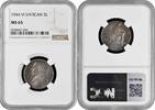 5 lire Vatican City 5 lire 1944, NGC MS65, Pope Pius XII (1939 - 1958) silver coin -