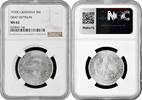 3 reichsmark Weimar Republic 3 reichsmark 1930 G, NGC MS62, Flight of the Graf Zeppelin -