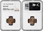 1 mil Palestine 1 mil 1941, NGC MS64 BN, British Mandate (1927 - 1948) -