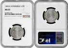 1/2 real Honduras 1/2 real 1869 A, NGC MS63, Peso (pre-decimal) (1862 - 1871) -