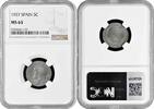 5 centimos Spain 5 centimos 1937, NGC MS63, Second Republic (1931 - 1939) -