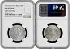 100 fils Iraq 100 fils AH 1372 (1953), NGC AU Det., King Faisal II (1939 - 1958) silver -