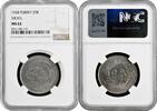 25 kurus Turkey 25 kurus 1928, NGC MS62, Republic of Turkey (1922 - 1933) Nickel -