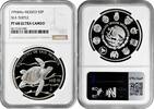5 pesos Mexico 5 pesos 1994 Mo, NGC PF68 UC, Ibero-America - Sea Turtle silver coin -