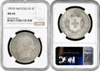 5 francs Switzerland 5 francs 1907 B, NGC MS64, Confoederatio Helvetica (1850 - 1916) -