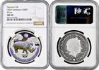 500 francs Cameroon 500 francs 2022, NGC MS70, Savanna Life - Rhino silver coin -