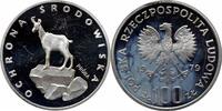 100 zlotych Poland 100 zlotych 1979, PROOF PROBA, Environmental Protection - Chamois -