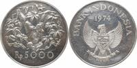 5000 rupiah Indonesia 5000 rupiah 1974, UNC, Conservation - Orangutan silver coin -