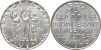 5 francs Switzerland 5 francs 1941 B, UNC, 650th Anniversary - Swiss Confederation -