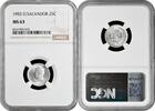 25 centavos El Salvador 25 centavos 1953, NGC MS63, Republic of El Salvador (1919 - 2001) -