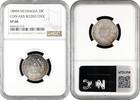 20 centavos Nicaragua 20 centavos 1880 H, NGC SP66, Coin Axis Reeded Edge Top Pop -