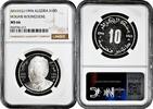 10 dinars Algeria 10 dinars 1994, NGC MS66, Houari Boumedien (1932 - 1978) silver coin -