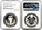EUROPE 10 hryven Ukraine 10 hryven 2000, NGC PF69 UC, World War II Anniversary silver coin -