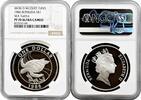 SOUTH AMERICA 1 dollar Bermuda 1 dollar 1986, NGC PF70 UC, World Wildlife Fund - Sea Turtle Top Pop -