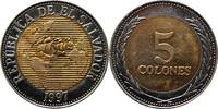 NORTH & CENRAL AMERICA 5 colones 1997 El Salvador 5 colones 1997, UNC, '... 275.81 US$  +  45.01 US$ shipping