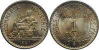 1 francs France 1 francs 1921, BU, Third Republic (1870 - 1941) -