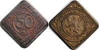 50 centimes Belgium 50 centimes 1915, AU, Ghent - WW1 German Occupation Coinage -