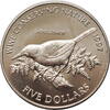 5 dollars New Zealand 5 dollars 1997, BU, WWF Conserving Nature - Saddleback -