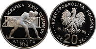 20 zlotych Poland 20 zlotych 1995, PROOF, XXVI summer Olympics, Atlanta 1996 - Wrestlers -