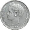 1 peseta Spain 1 peseta 1900 SMV, XF, King Alfonso XIII (1886 - 1931) -
