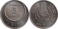 5 francs Tunisia 5 francs 1957, BU, French protectorate (1890 - 1957) -