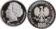 100 zlotych Poland 100 zlotych 1975, PROOF, 115th Anniv. - Birth of Ignacy Jan Paderewski -