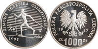 1000 zlotych Poland 1000 zlotych 1987, PROOF PROBA, XV winter Olympic Games, Calgary 1988 -
