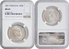 500 reis Portugal 500 reis 1891, NGC MS63, King Carlos I (1889 - 1908) -