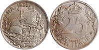 25 centimos Spain 25 centimos 1925, UNC, King Alfonso XIII (1886 - 1931) -