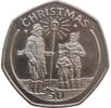 50 pence Gibraltar 50 pence 1991 AA, UNC, Christmas -