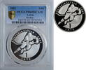 1 lats Latvia 1 lats 2001, PCGS PR69, XIX winter Olympics, Salt Lake City - Hockey -