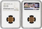 1/4 cent Straits Settlements 1/4 cent 1889, NGC MS63 RB, Queen Victoria (1845 - 1901) -