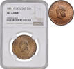20 reis Portugal 20 reis 1891, NGC MS64 RB, King Carlos I (1889 - 1908) -