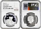 2 dollars Niue 2 dollars 2019, NGC PF69 UC, Polar Life - Snow leopard silver colorized -