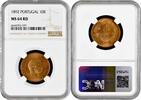 10 reis Portugal 10 reis 1892, NGC MS64 RD, King Carlos I (1889 - 1908) -
