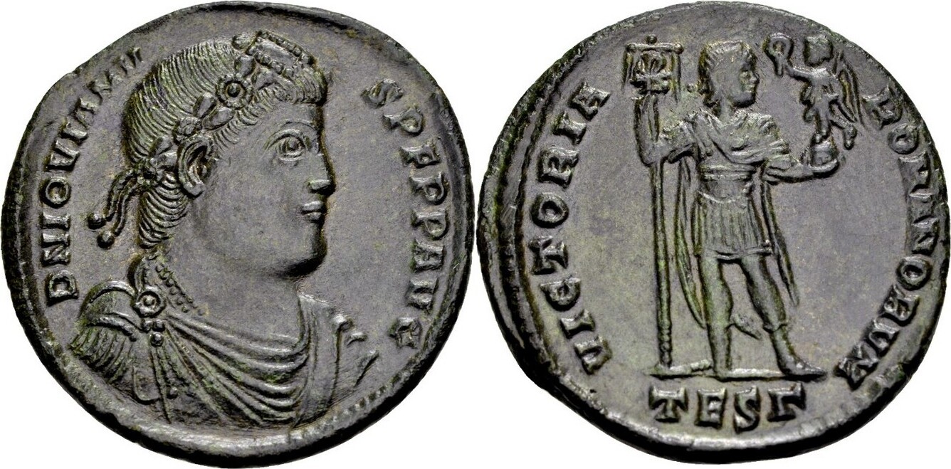 Roman Imperial double majorina 363-364 AD. Jovian. Extremely fine 