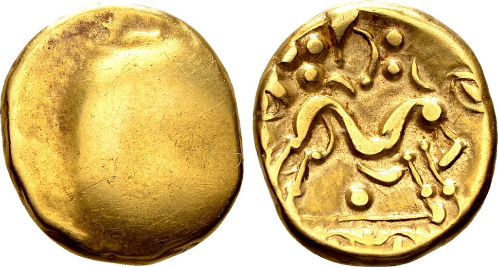 Celtic stater Circa 60-50 BC. Gallia Belgica, Ambiani. Nearly extremely ...