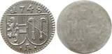 Salzburg, Erzbistum Einseitiger Pfennig 1748 Andreas Jakob von Dietrichstein, 1747 - 1753 EF