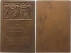 Königreich Württemberg, Stadt Suttgart Bronzeplakette 1909 v. Mayer & Wilhelm, Neujahrsplakette UNC-, mattiert