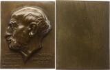 Schweiz - Genf Einseitige Bronzeplakette 1913 v. J. Vibert, a.d. 75. Geburtstag des Neurologen Jules Prevost, 1838 - 1927 Selten, EF, min. Kr., sehr hohes Relief!
