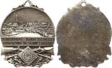 Königreich Bayern, Stadt Dingolfing Tragbare einseitige Schützen - Plakette 1914 a.d. XII. Niederbayerische Bundesschiessen, 28. Juni - 1. Juli, Stadtansicht Äußerst selten, VF-EF