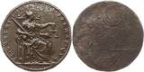 Frankreich, Königreich Einseitige versilberte Eisengussmedaille 1623 (späterer Guss) Louis XIII., 1610-1643, v. Guillaume Dupré, Justitia mit Waage und Schwert VF-EF